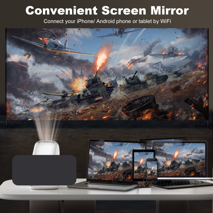 GXMO P30 Android 11 OS HD Portable WiFi Projector, Plug Type:UK Plug(White) - Mini Projector by GXMO | Online Shopping UK | buy2fix