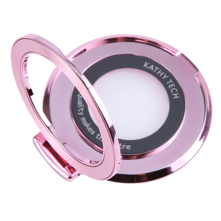 Ultra-thin Fold Plastics Phone Holder(Pink) - Ring Holder by buy2fix | Online Shopping UK | buy2fix