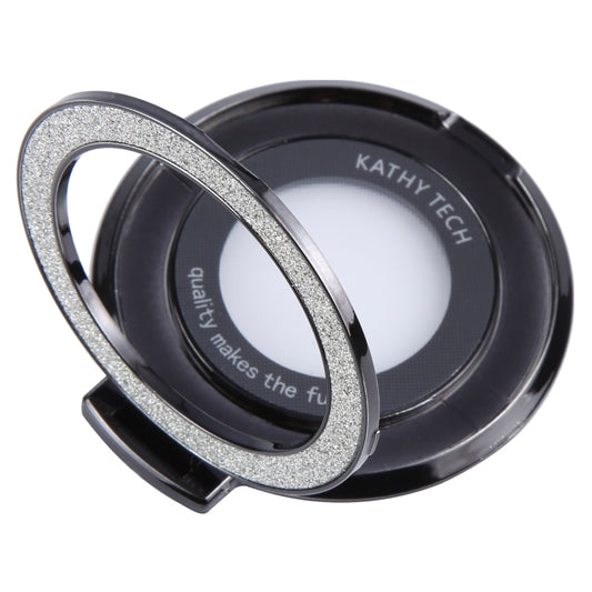 Glitter Ultra-thin Fold Plastics Phone Holder(Black) - Ring Holder by buy2fix | Online Shopping UK | buy2fix