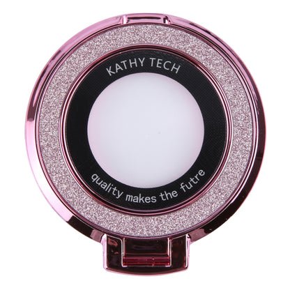 Glitter Ultra-thin Fold Plastics Phone Holder(Pink) - Ring Holder by buy2fix | Online Shopping UK | buy2fix