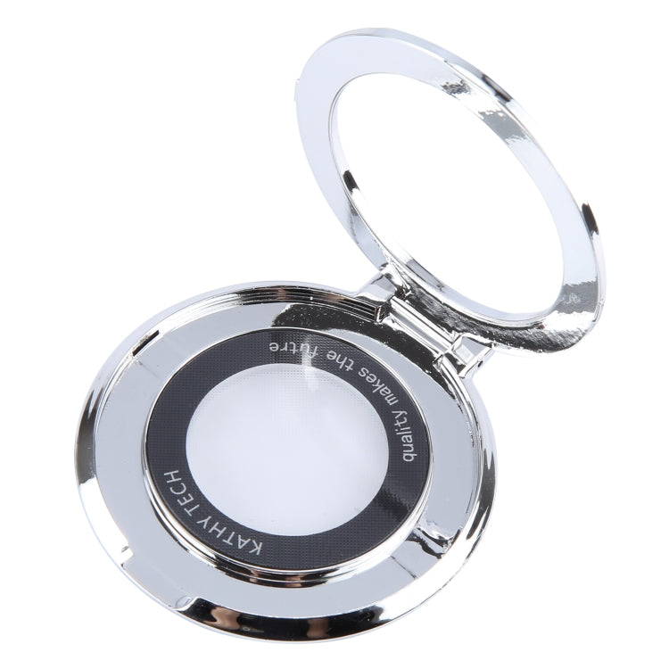 Glitter Ultra-thin Fold Plastics Phone Holder(Silver) - Ring Holder by buy2fix | Online Shopping UK | buy2fix