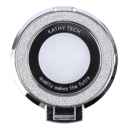 Glitter Ultra-thin Fold Plastics Phone Holder(Silver) - Ring Holder by buy2fix | Online Shopping UK | buy2fix