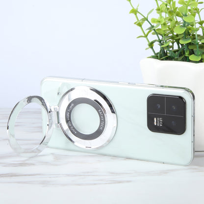 Glitter Ultra-thin Fold Plastics Phone Holder(Silver) - Ring Holder by buy2fix | Online Shopping UK | buy2fix