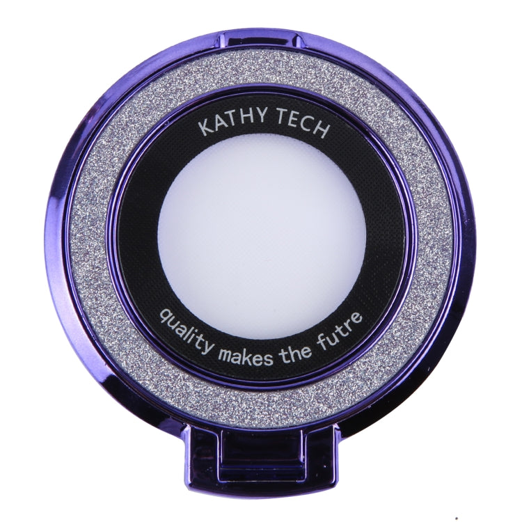 Glitter Ultra-thin Fold Plastics Phone Holder(Purple) - Ring Holder by buy2fix | Online Shopping UK | buy2fix