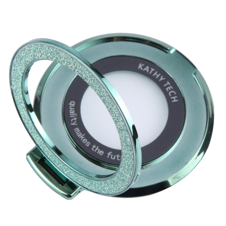 Glitter Ultra-thin Fold Plastics Phone Holder(Green) - Ring Holder by buy2fix | Online Shopping UK | buy2fix