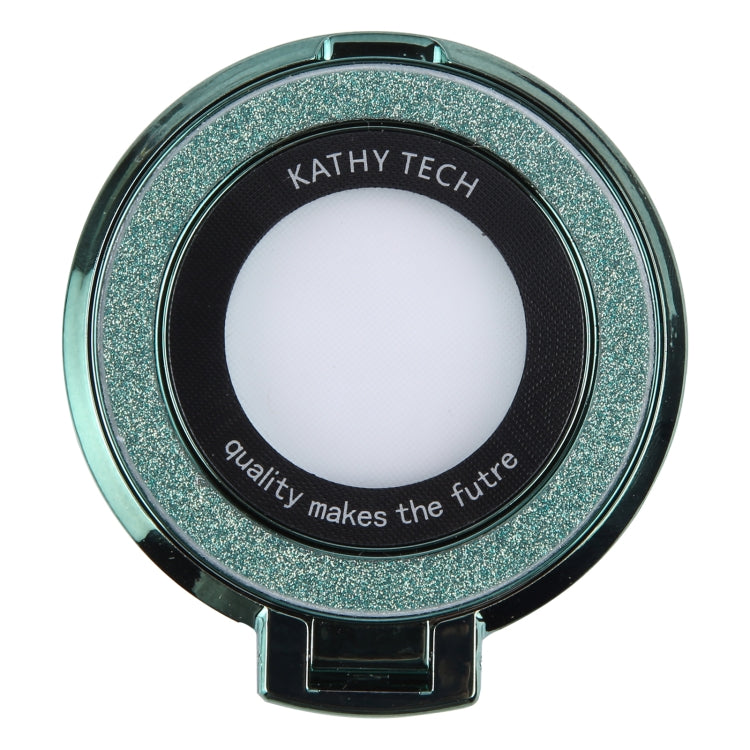 Glitter Ultra-thin Fold Plastics Phone Holder(Green) - Ring Holder by buy2fix | Online Shopping UK | buy2fix