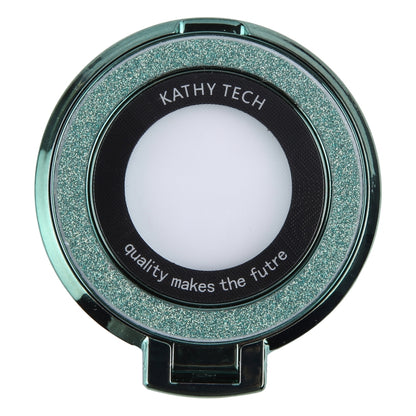 Glitter Ultra-thin Fold Plastics Phone Holder(Green) - Ring Holder by buy2fix | Online Shopping UK | buy2fix