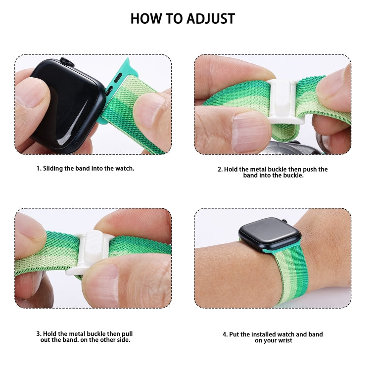 For Apple Watch Ultra 49mm Carbon Fiber Texture Snap Buckle Nylon Watch Band(Gradient Pink) by buy2fix