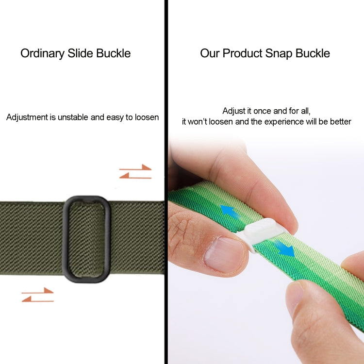 For Apple Watch Ultra 2 49mm Carbon Fiber Texture Snap Buckle Nylon Watch Band(Starlight) by buy2fix