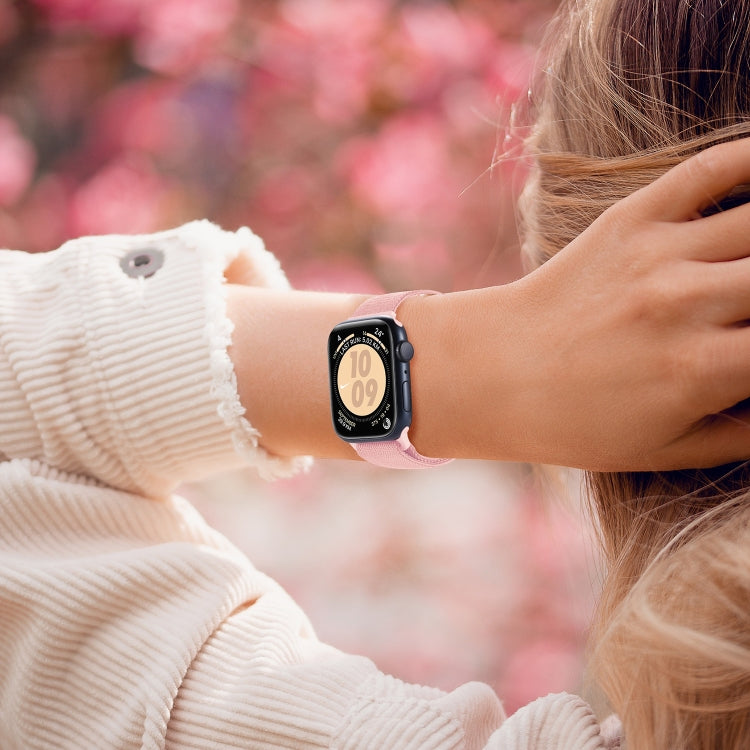 For Apple Watch Ultra 2 49mm Carbon Fiber Texture Snap Buckle Nylon Watch Band(Gradient Green) by buy2fix