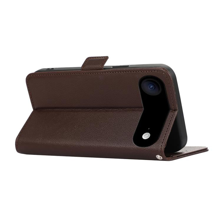 For iPhone Air ABEEL Side-Magnetic Litchi Pattern Leather RFID Phone Case(Brown) - iPhone Air Cases by buy2fix | Online Shopping UK | buy2fix