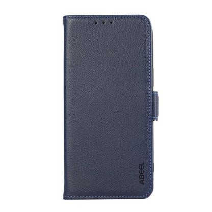 For iPhone 17 Pro Max ABEEL Side-Magnetic Litchi Pattern Leather RFID Phone Case(Blue) - iPhone 17 Pro Max Cases by buy2fix | Online Shopping UK | buy2fix
