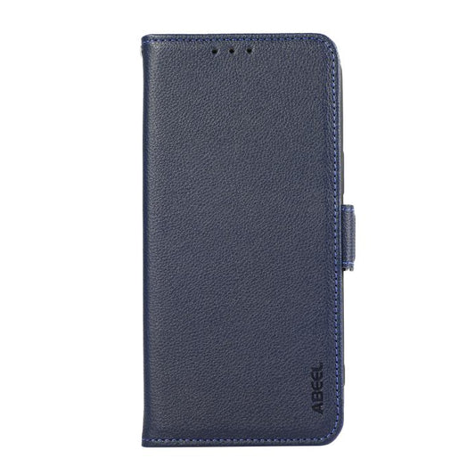 For iPhone 17 Pro Max ABEEL Side-Magnetic Litchi Pattern Leather RFID Phone Case(Blue) - iPhone 17 Pro Max Cases by buy2fix | Online Shopping UK | buy2fix