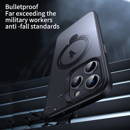 For iPhone 14 / 13 Double Ring MagSafe Magnetic Holder Phone Case(Matte Orange) by buy2fix