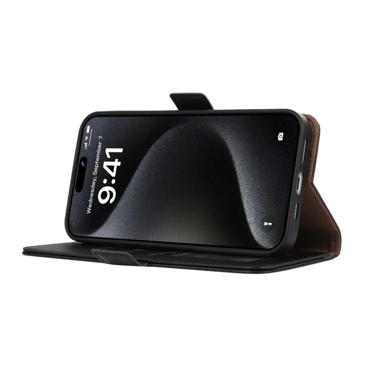 For Samsung Galaxy Xcover7 ABEEL Side-Magnetic Litchi Pattern Leather RFID Phone Case(Black) by buy2fix