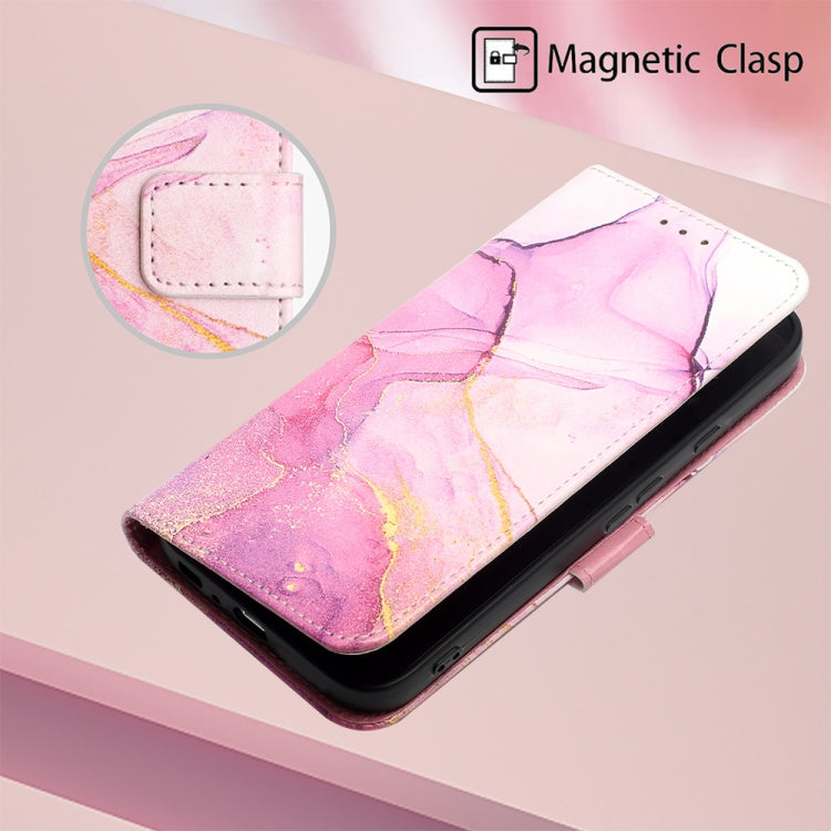 For Google Pixel 9 PT003 Marble Pattern Flip Leather Phone Case(Pink Purple Gold) by buy2fix