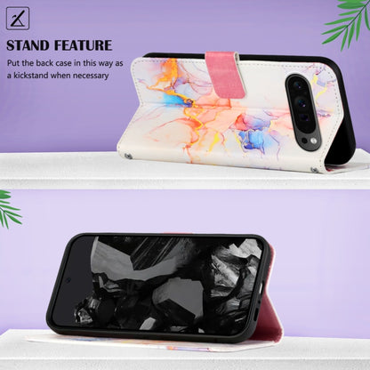 For Google Pixel 9 Pro PT003 Marble Pattern Flip Leather Phone Case(Galaxy Marble White) by buy2fix