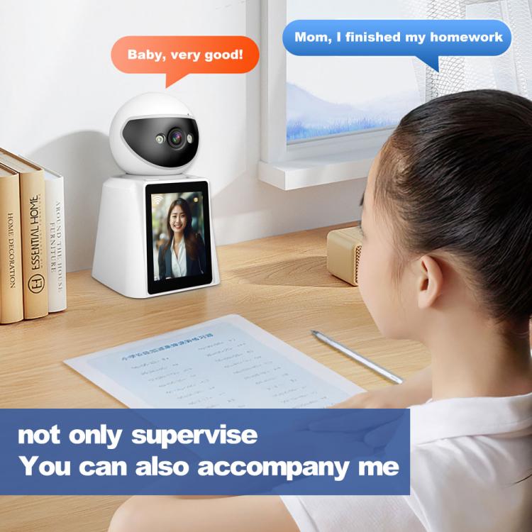Srihome SH053 4MP 2.8 inch IPS Screen Smart Video Calling IP Camera Baby Monitor(EU Plug) - Baby Monitor by SriHome | Online Shopping UK | buy2fix