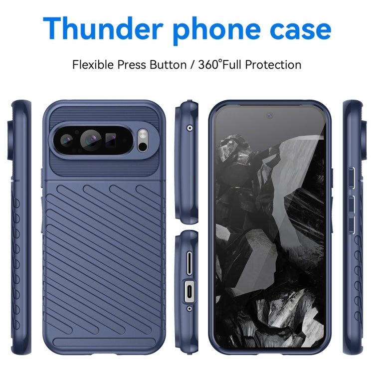 For Google Pixel 9 Pro XL Thunderbolt Shockproof TPU Phone Case(Blue) by buy2fix