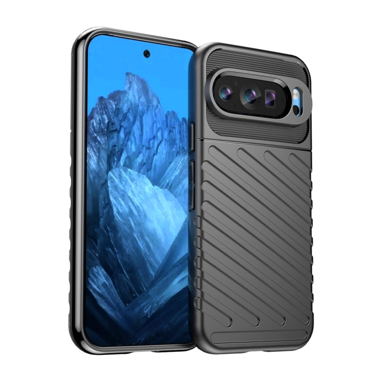 For Google Pixel 9 Pro Thunderbolt Shockproof TPU Phone Case(Black) by buy2fix