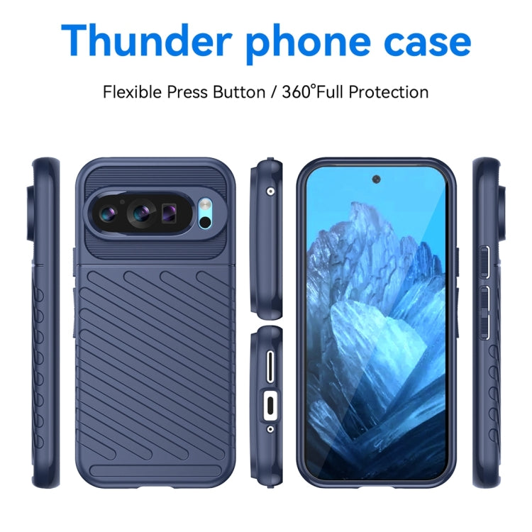 For Google Pixel 9 Pro Thunderbolt Shockproof TPU Phone Case(Blue) by buy2fix