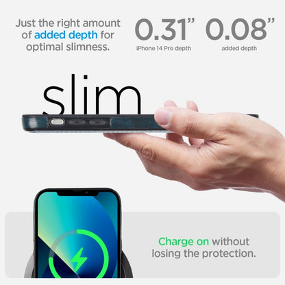 For iPhone 14 Retro Leather Invisible Stand MagSafe Phone Case(Blue) by buy2fix