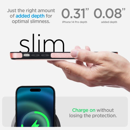 For iPhone 11 Retro Leather Invisible Stand MagSafe Phone Case(Rose Gold) by buy2fix