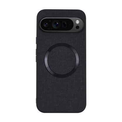 For Google Pixel 9 CD Magnetic Ring Cloth Texture PU Phone Case(Black) by buy2fix