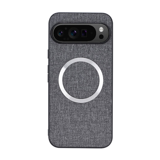 For Google Pixel 9 Pro CD Magnetic Ring Cloth Texture PU Phone Case(Grey) by buy2fix