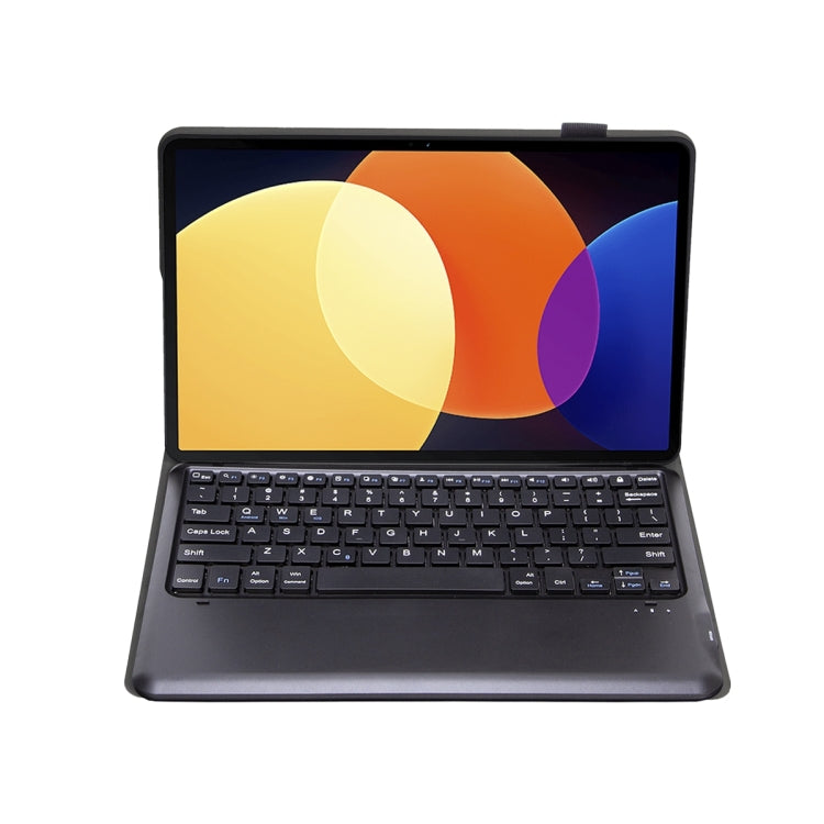 For Xiaomi Pad 6S Pro 12.4 Lambskin Texture Detachable Bluetooth Keyboard Leather Case(Black) by buy2fix