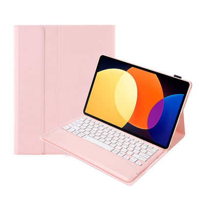 For Xiaomi Pad 6S Pro 12.4 Lambskin Texture Detachable Bluetooth Keyboard Leather Case(Pink) by buy2fix