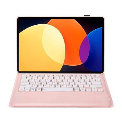 For Xiaomi Pad 6S Pro 12.4 Lambskin Texture Detachable Bluetooth Keyboard Leather Case(Pink) by buy2fix