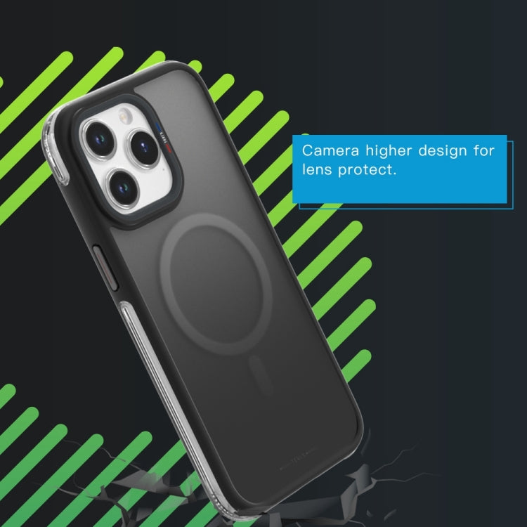 For iPhone 15 Pro Max TGVIS Vigor Series Airbag MagSafe Magnetic Phone Case(Transparent Grey) - iPhone 15 Pro Max Cases by TGVIS | Online Shopping UK | buy2fix
