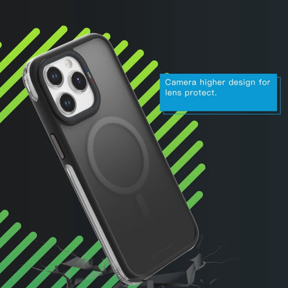 For iPhone 15 Pro Max TGVIS Vigor Series Airbag MagSafe Magnetic Phone Case(Transparent Grey) - iPhone 15 Pro Max Cases by TGVIS | Online Shopping UK | buy2fix
