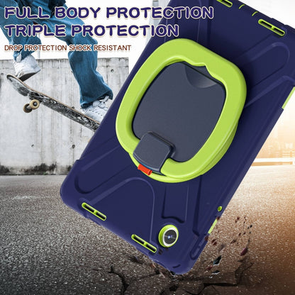 For Lenovo Tab M11 /Xiaomi Pad 11 2024 Silicone Hybrid PC Tablet Case with Holder & Shoulder Strap(Navy Blue Olivine) by buy2fix