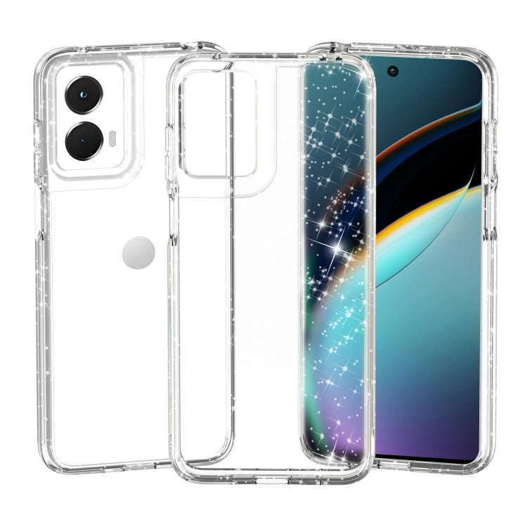 For Motorola Moto G 5G 2024 Terminator Style Shockproof Phone Case(Glitter White) by buy2fix