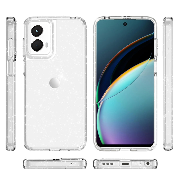 For Motorola Moto G 5G 2024 Terminator Style Shockproof Phone Case(Glitter White) by buy2fix