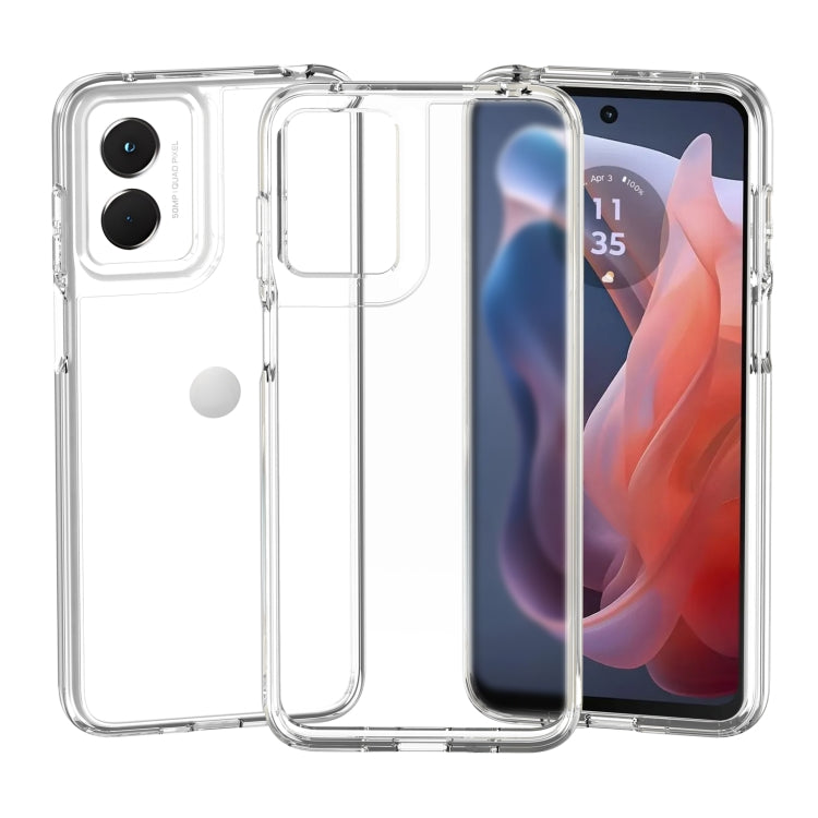 For Motorola Moto G Play 4G 2024 Terminator Style Shockproof Phone Case(Transparent) by buy2fix