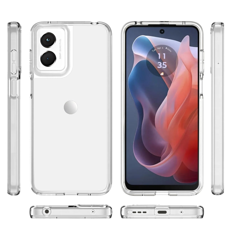 For Motorola Moto G Play 4G 2024 Terminator Style Shockproof Phone Case(Transparent) by buy2fix