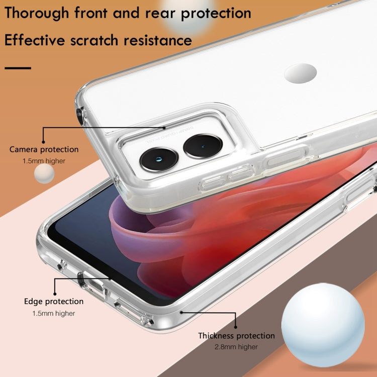 For Motorola Moto G Play 4G 2024 Terminator Style Shockproof Phone Case(Transparent) by buy2fix
