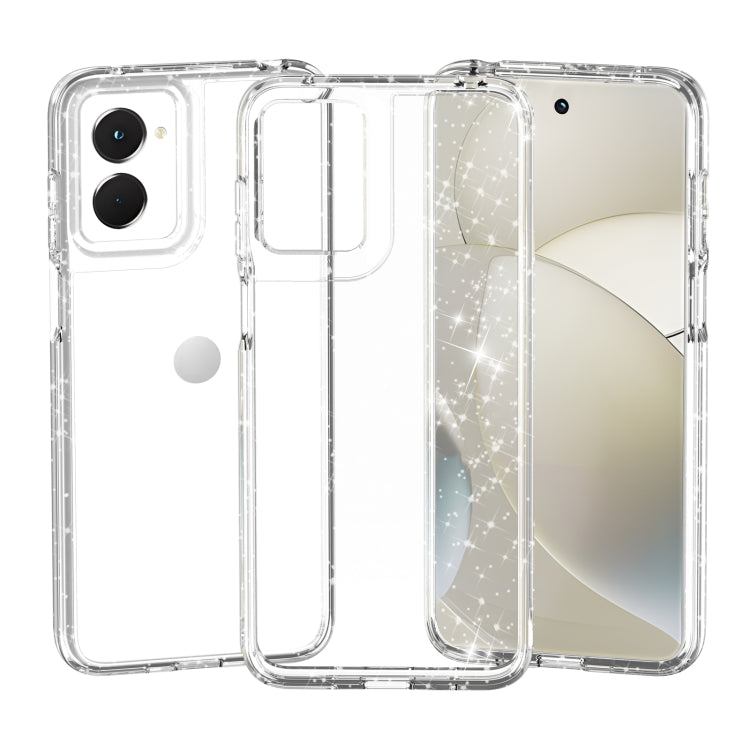 For Motorola Moto G Power 5G 2024 Terminator Style Shockproof Phone Case(Glitter White) by buy2fix