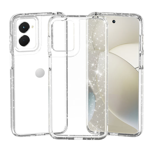 For Motorola Moto G Power 5G 2024 Terminator Style Shockproof Phone Case(Glitter White) by buy2fix