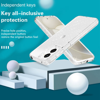 For Motorola Moto G Power 5G 2024 Terminator Style Shockproof Phone Case(Glitter White) by buy2fix