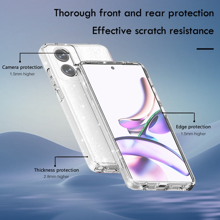 For Motorola Moto G Stylus 5G 2024 Terminator Style Shockproof Phone Case(Glitter White) by buy2fix