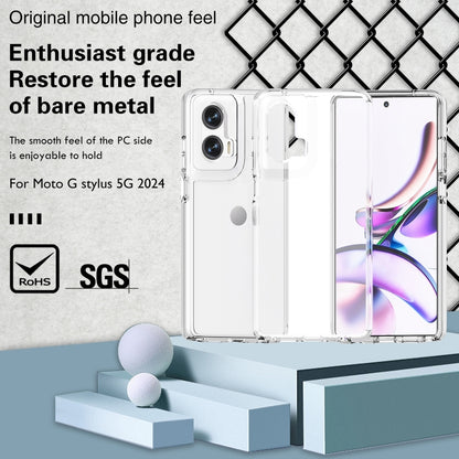 For Motorola Moto G Stylus 5G 2024 Terminator Style Shockproof Phone Case(Transparent) by buy2fix