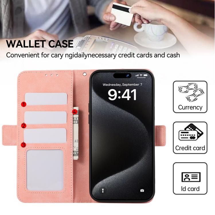 For iPhone 17 Air ABEEL Frosted Magnetic RFID Leather Phone Case(Black) - iPhone 17 Air Cases by buy2fix | Online Shopping UK | buy2fix