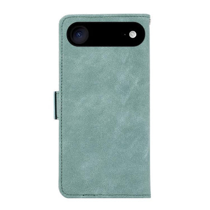 For iPhone 17 Air ABEEL Frosted Magnetic RFID Leather Phone Case(Cyan) - iPhone 17 Air Cases by buy2fix | Online Shopping UK | buy2fix