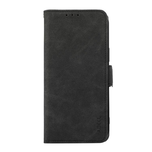 For iPhone 17 Pro ABEEL Frosted Magnetic RFID Leather Phone Case(Black) - iPhone 17 Pro Cases by buy2fix | Online Shopping UK | buy2fix
