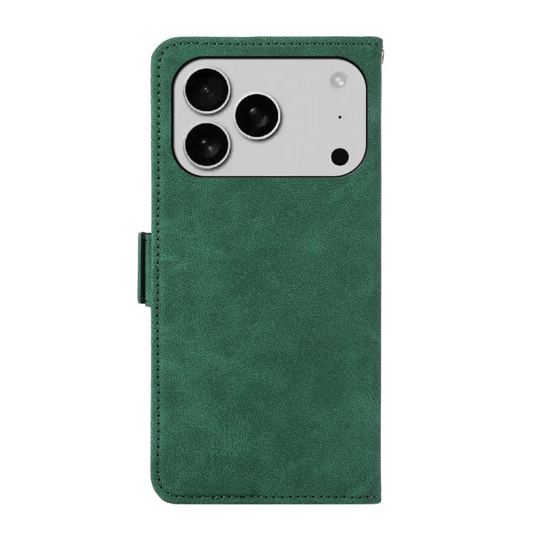 For iPhone 17 Pro ABEEL Frosted Magnetic RFID Leather Phone Case(Green) - iPhone 17 Pro Cases by buy2fix | Online Shopping UK | buy2fix