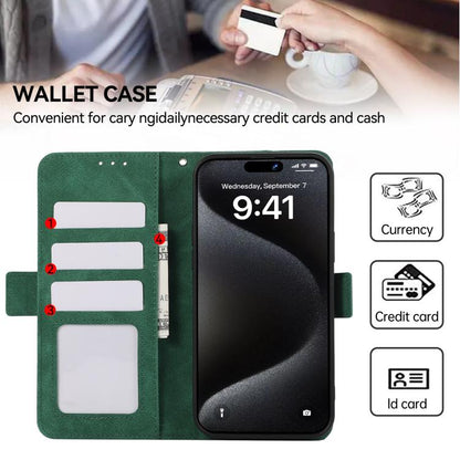 For iPhone 17 Pro Max ABEEL Frosted Magnetic RFID Leather Phone Case(Green) - iPhone 17 Pro Max Cases by buy2fix | Online Shopping UK | buy2fix